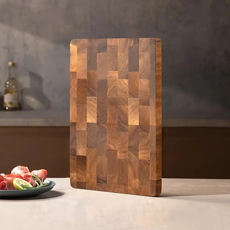 Wooden Cutting Board, Wooden Chopping Board, Cooking Cutting Board, Food Cutting Board, Durable Butcher Block for Meat, Cheese, Fruit and Vegetables, Charcuterie Board for Meal Prep and Serving at Home Dining Room