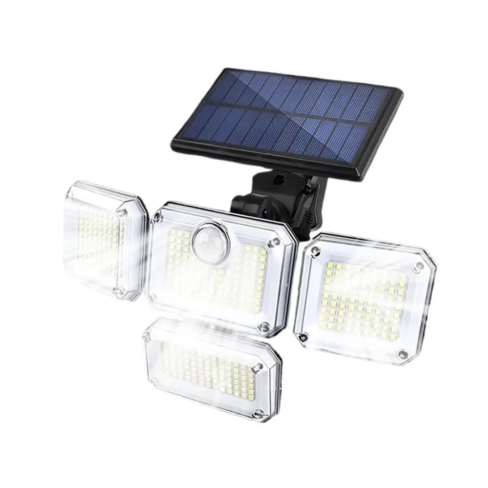 Solar Motion Sensor Outdoor Lights, 4-Head 333 LED Security Flood Light, 270° Wide Angle with 3 Modes, Waterproof for Garden Patio Yard, Easy Assembly & Portable, 2026 New for Mother'S Day Gift