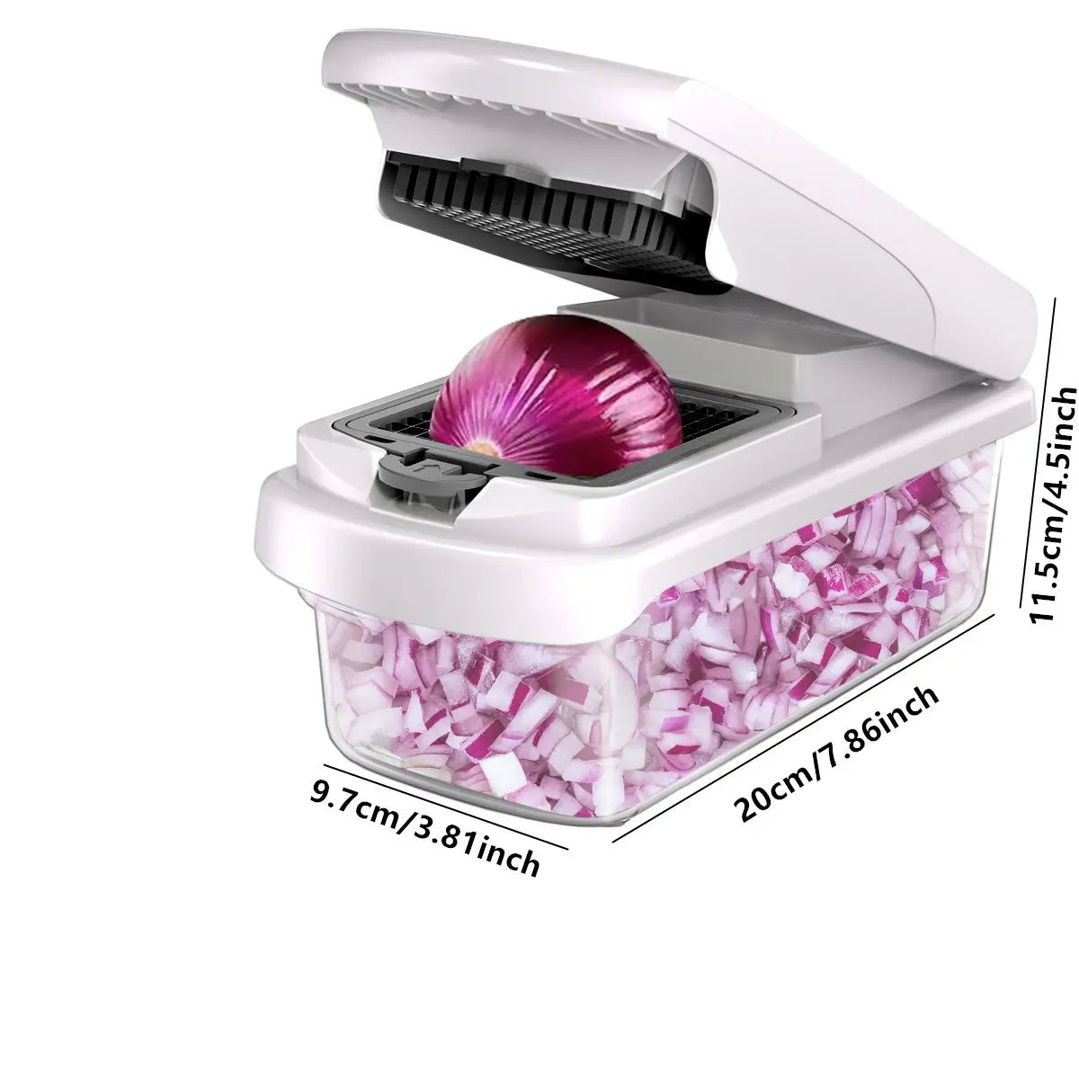 Multifunctional Vegetable & Fruit Chopper, Manual Kitchen Slicer & Dicer, Ideal for Squash Noodles, Onions, Meat & French Fries, Durable Food Prep Tool #GLOBAL PICKS