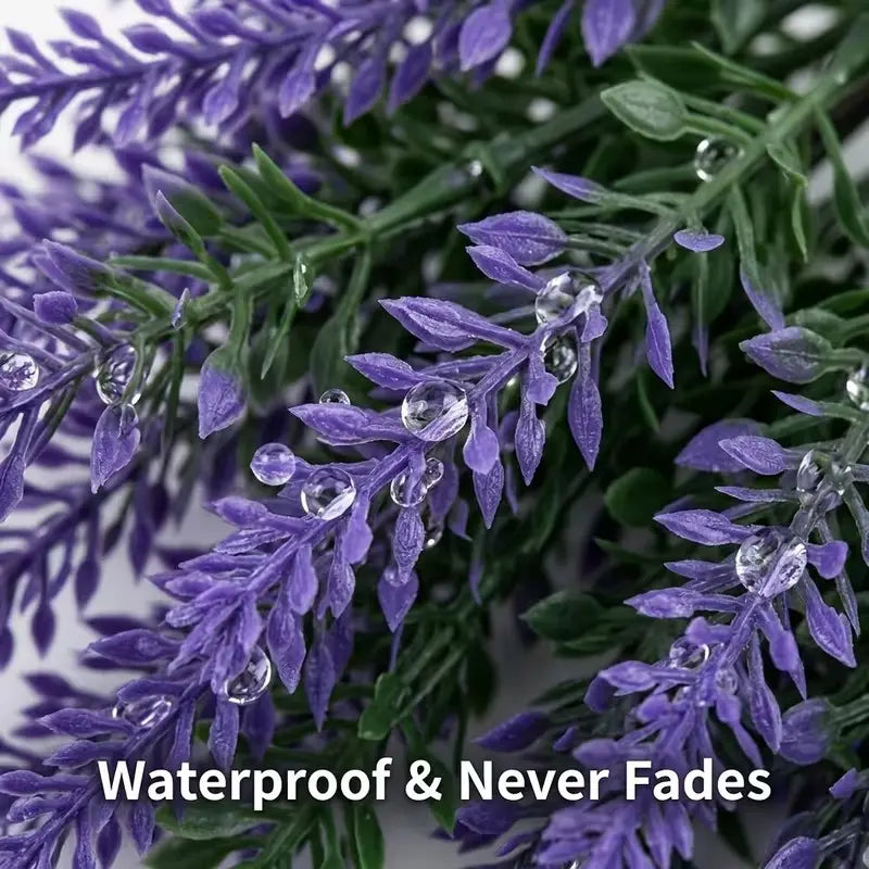 2 Blue Lavender Trees, Realistic Artificial Flowers, UV & Weather Resistant, Outdoor Decor, Wedding, Garden, Party Decorations