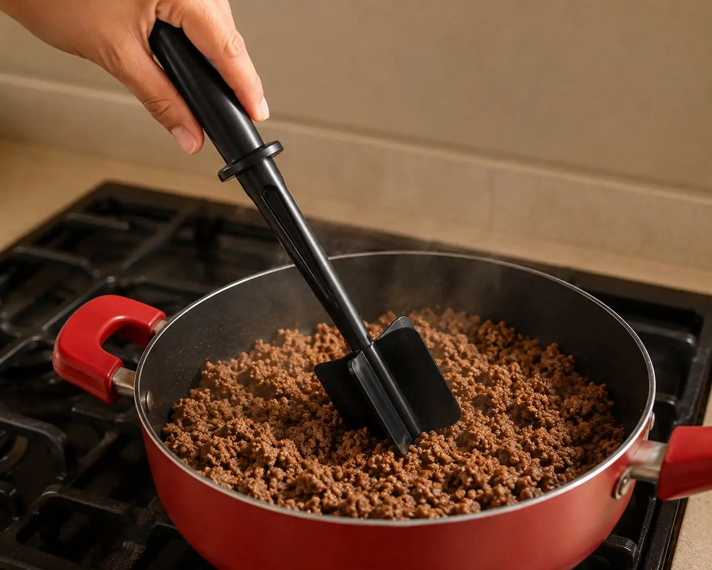 Premium Meat Chopper Kitchen Tool | Non-Stick Ground Beef Masher & Hamburger Mixer