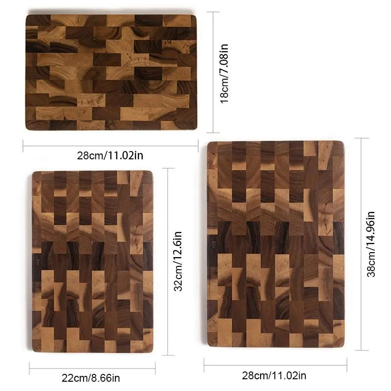 Wooden Cutting Board, Wooden Chopping Board, Cooking Cutting Board, Food Cutting Board, Durable Butcher Block for Meat, Cheese, Fruit and Vegetables, Charcuterie Board for Meal Prep and Serving at Home Dining Room