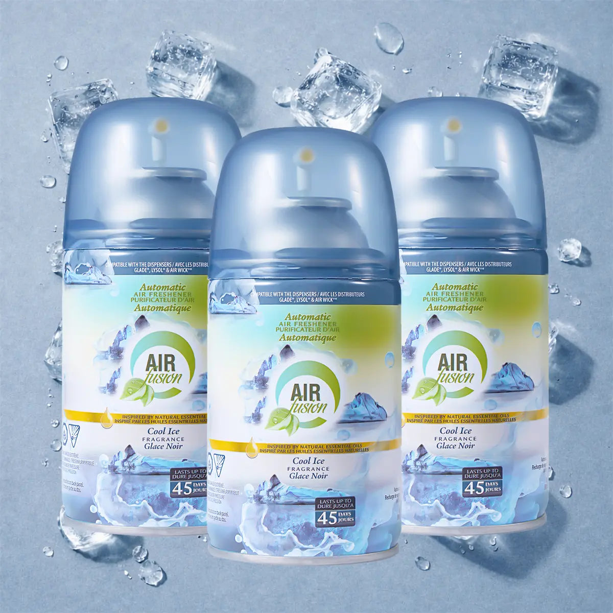 AIR FUSION 3-Pack Aroma Blend Bathroom Freshener Spray - 5 Oz Each, Delightful Floral & Fruity Scents, Easy-to-Use for Daily Freshness