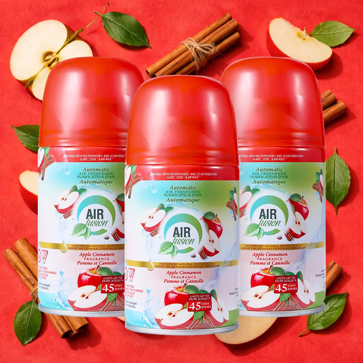 AIR FUSION 3-Pack Aroma Blend Bathroom Freshener Spray - 5 Oz Each, Delightful Floral & Fruity Scents, Easy-to-Use for Daily Freshness